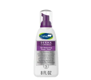 1 Pack - Derma Control Oil Removing Foam Wash for Oliy, Sensitive Skin, 8 oz Package May Vary