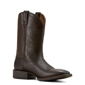 10061276 Ariat Men's Sport Wide Square Toe Cowboy Boot - Burnished Chocolate