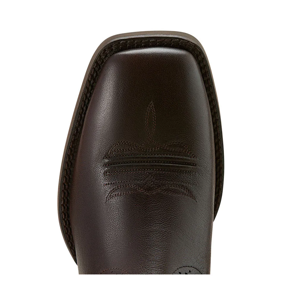 10061276 Ariat Men's Sport Wide Square Toe Cowboy Boot - Burnished Chocolate