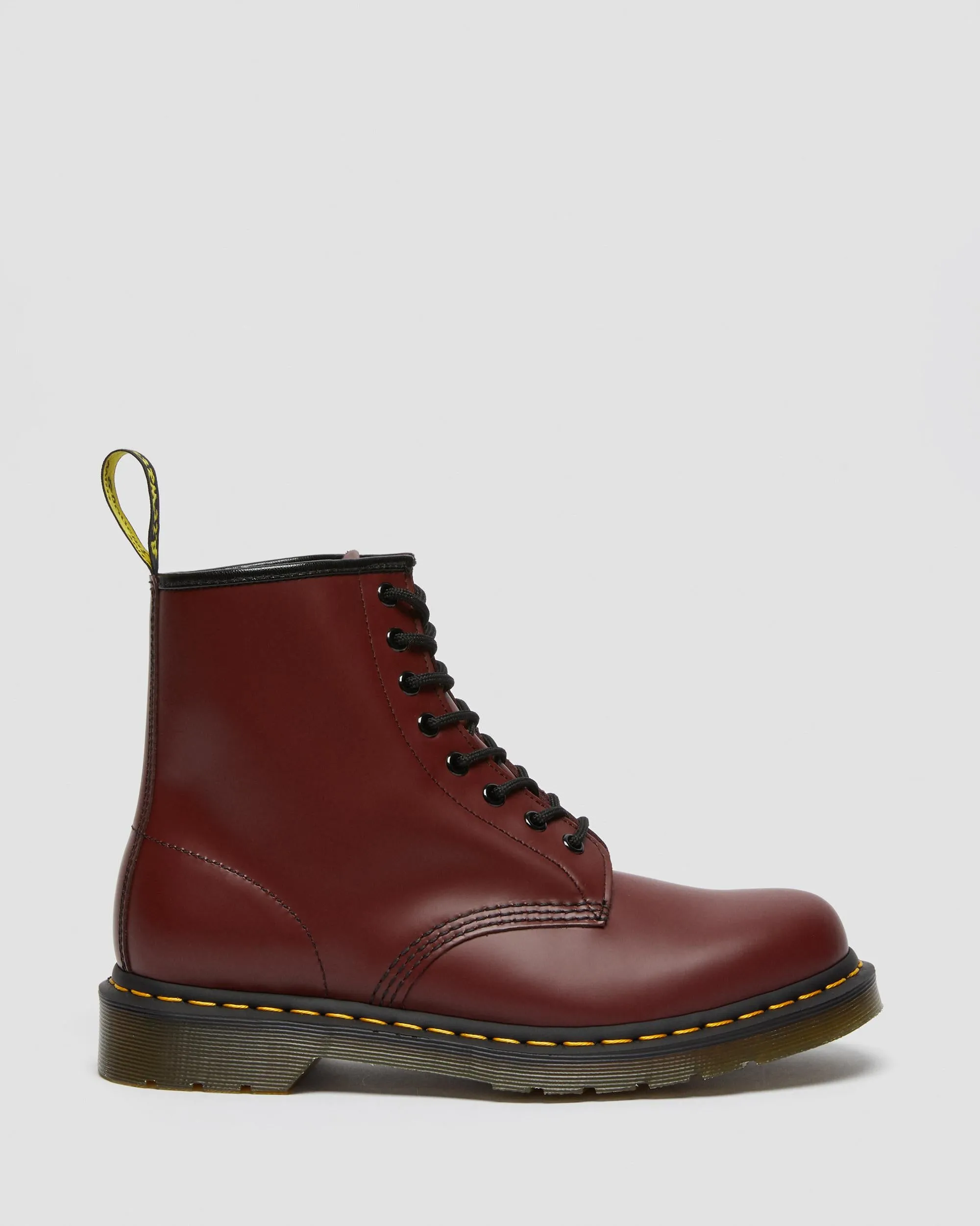 1460 Smooth Leather Lace Up Ankle Boots in Cherry Red