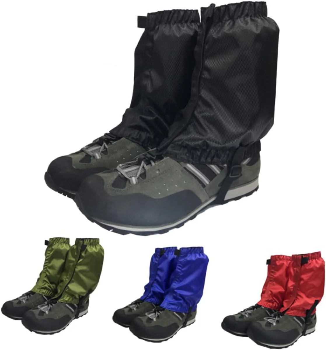 1Pair Lightweight Ankle Gaiters for Outdoor Hiking Walking Climbing Elastic Band Durable Breathable for Hiking Fishing Cycling Dark Green