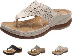 2024 Soft Bottom Massage Orthopedic Flip Flops Comfort Orthotic Dressy Casual Women Sandals with Arch Support