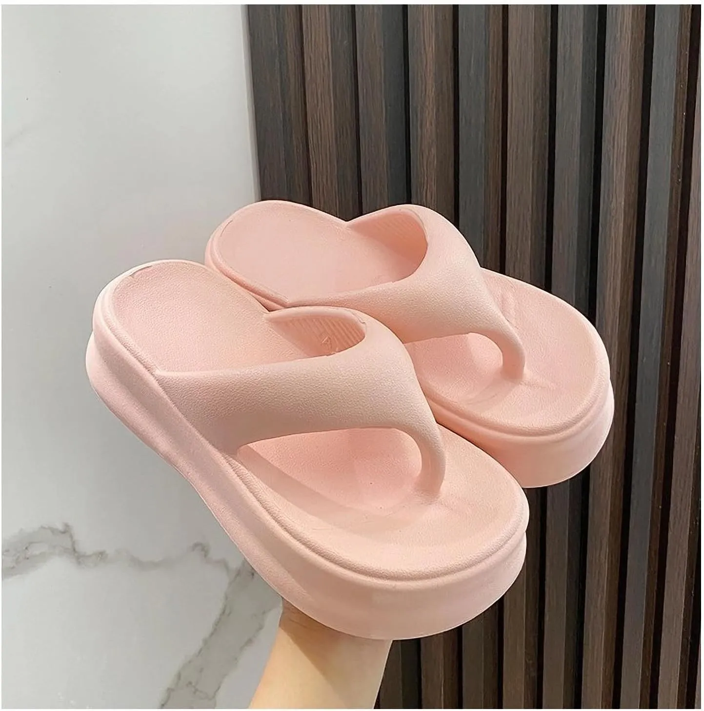 7.0cm thick bottom female outer wear summer new flip-flops casual high heel slippers