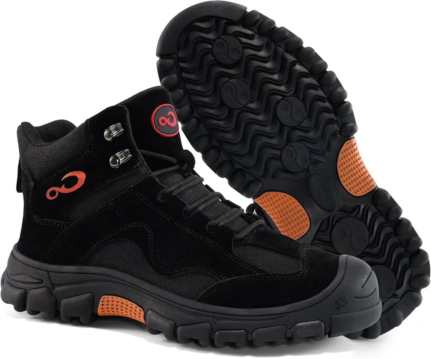 Ablanczoom Work Boots for Men Steel Toe - Safety Working Boots Mens Industrial Construction Footwear Slip Resistant Comfortable Breathable Durable Boot