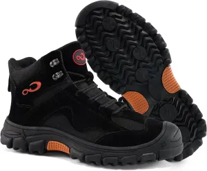 Ablanczoom Work Boots for Men Steel Toe - Safety Working Boots Mens Industrial Construction Footwear Slip Resistant Comfortable Breathable Durable Boot