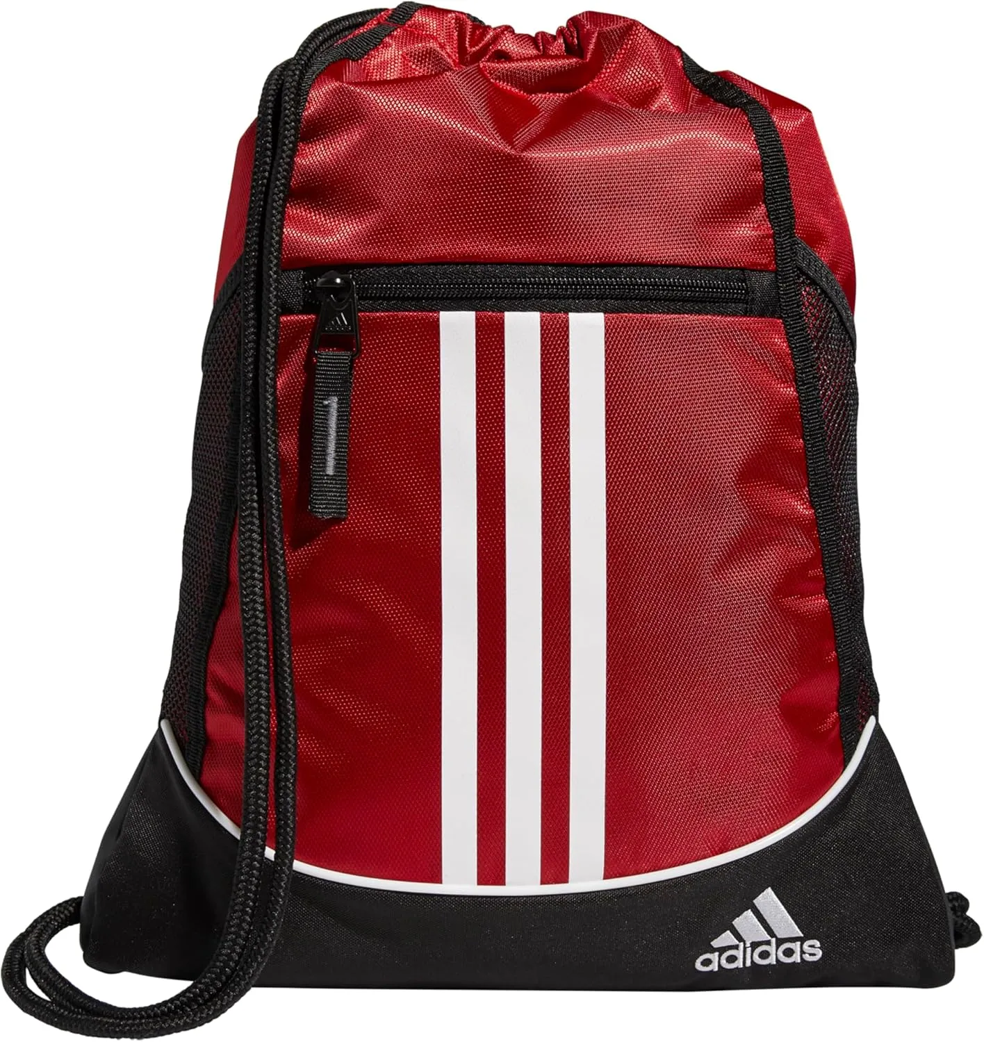 adidas Alliance Sackpack, Drawstring, Lightweight Small Gym Bag for Women, Soccer Backpack, Team Power Red, One Size