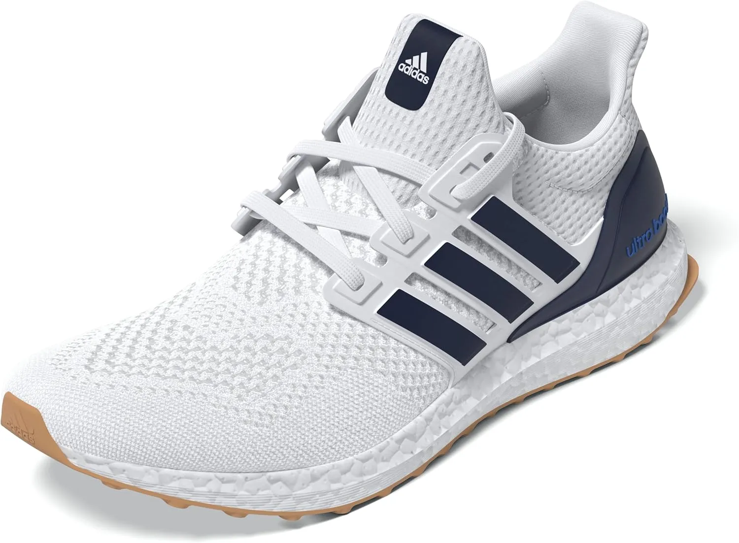adidas Men's Ultraboost 1.0 DNA Sneaker, White/Dark Blue/Gum, 8