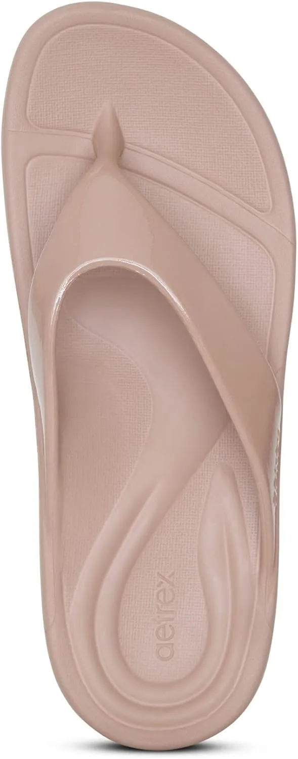 Aetrex Maui Orthopedic Flip Flops for Women Arch Support - Pressure Relief Water-friendly Shock Absorption Super Soft UltraSky EVA Foam Flip Flops