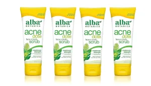 Alba Botanica ACNEdote Face & Body Scrub, 8 Ounces Tube (Pack of 4)