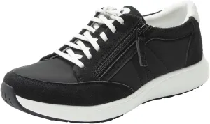 Alegria Women's Eazeer Lightweight Fashion Sneaker with Cork Footbed for Arch Support and Side Zipper for Easy Slip On and Off