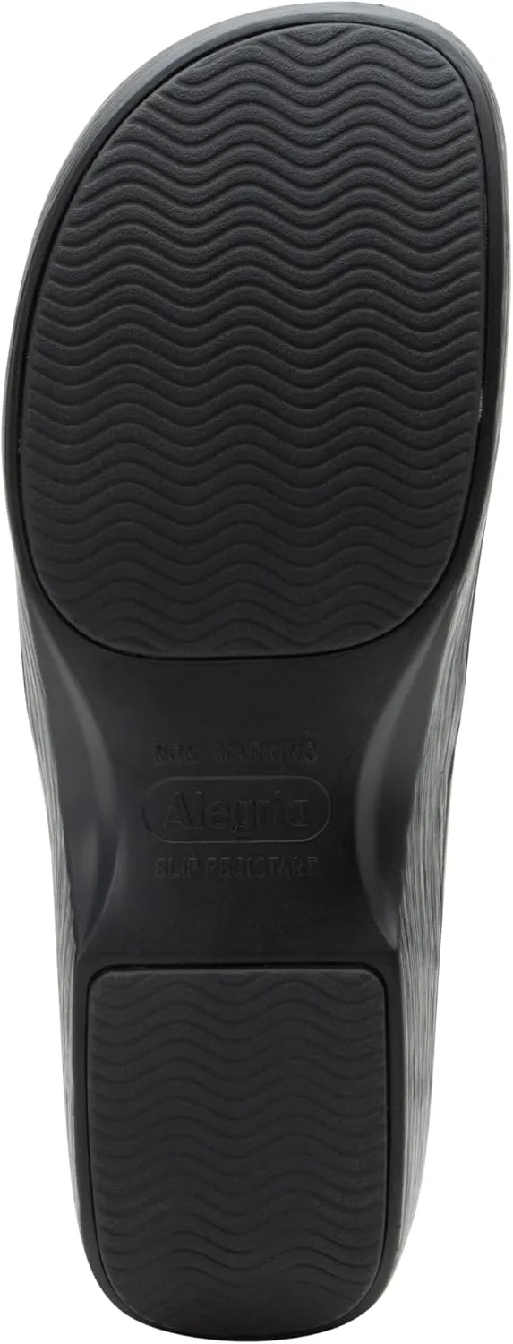 Alegria Women's Origin Orygin Wood Grain Leather Slip On Clog