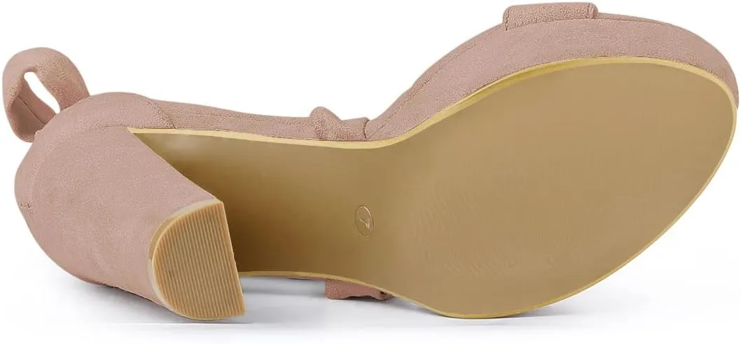Allegra K Women's Lace Up Platform Block Heel Sandals