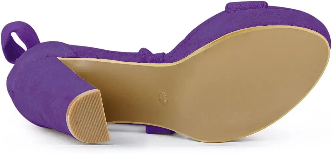 Allegra K Women's Lace Up Platform Block Heel Sandals