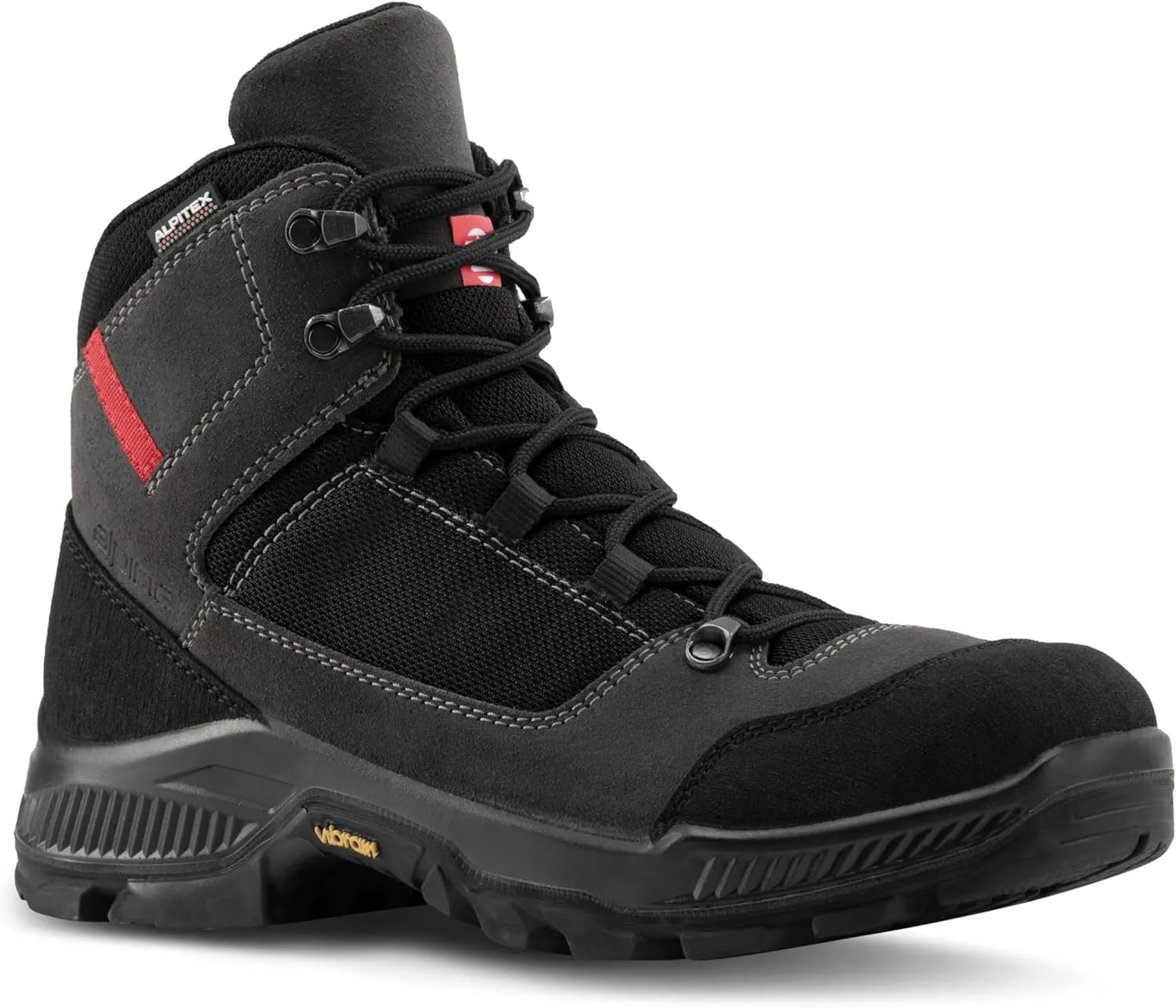 Alpina HENRY Men's Boot | Trekking Light Mid Cut Shoes | Leather and Textile | Breathable Membrane | Vibram | Made in Europe