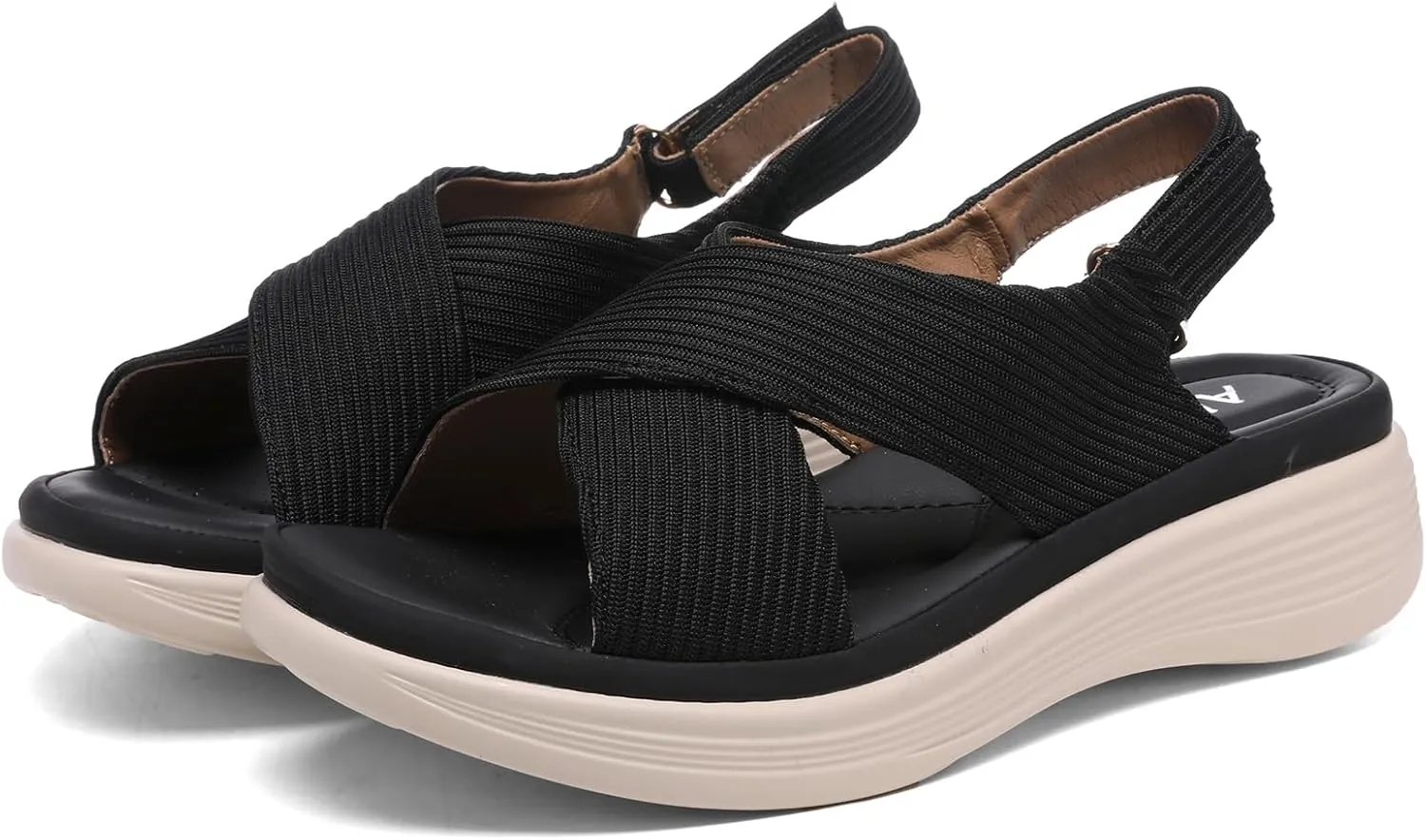 Altxic Women's Open Toe Crisscross Woven Comfy Casual Adjustable Buckle Strap Slingback Casual Walking Sport Sandals