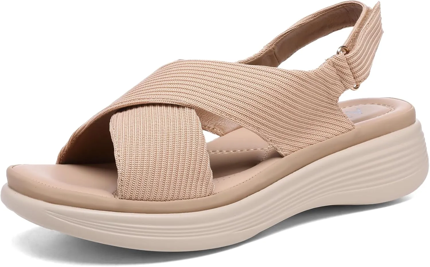 Altxic Women's Open Toe Crisscross Woven Comfy Casual Adjustable Buckle Strap Slingback Casual Walking Sport Sandals