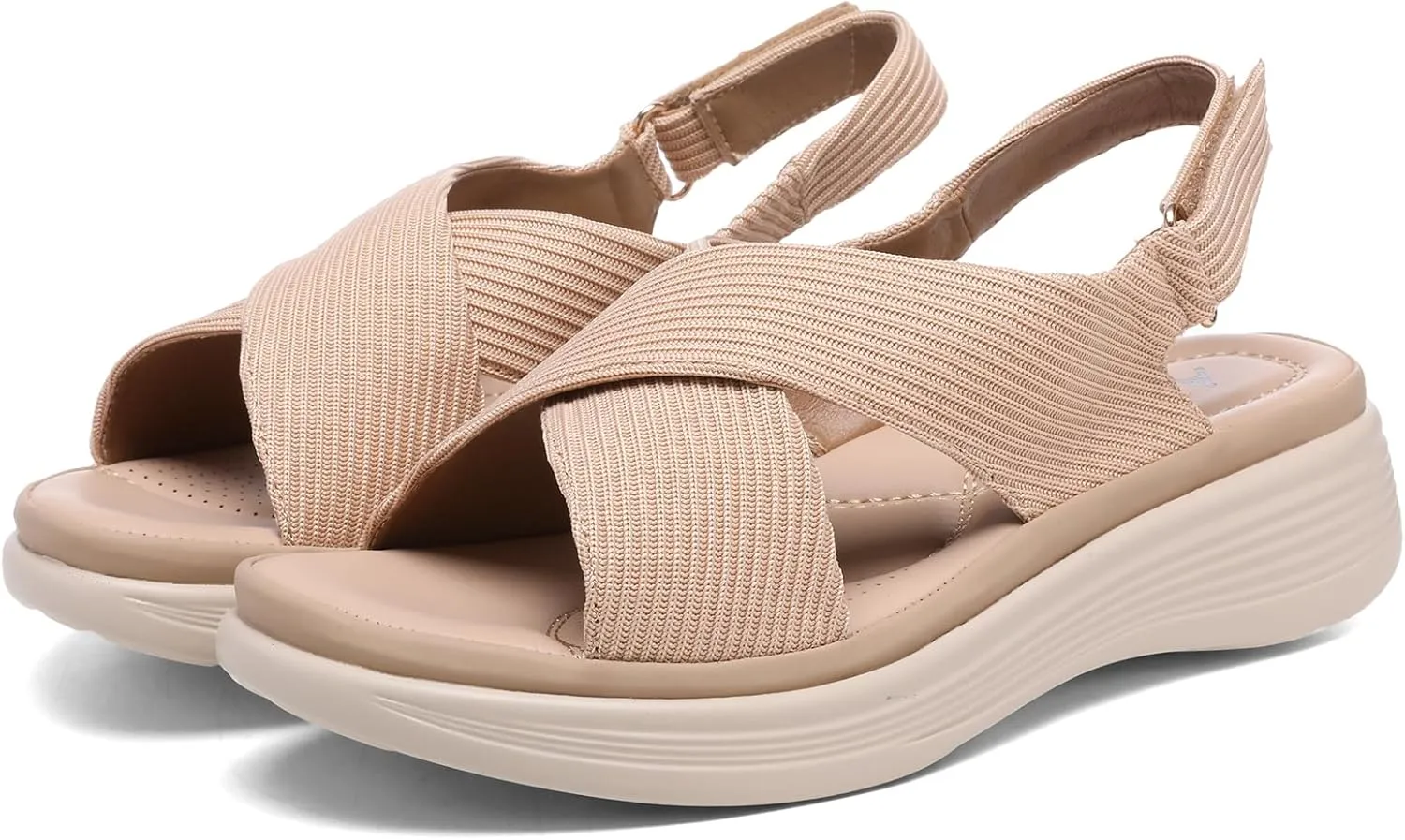 Altxic Women's Open Toe Crisscross Woven Comfy Casual Adjustable Buckle Strap Slingback Casual Walking Sport Sandals
