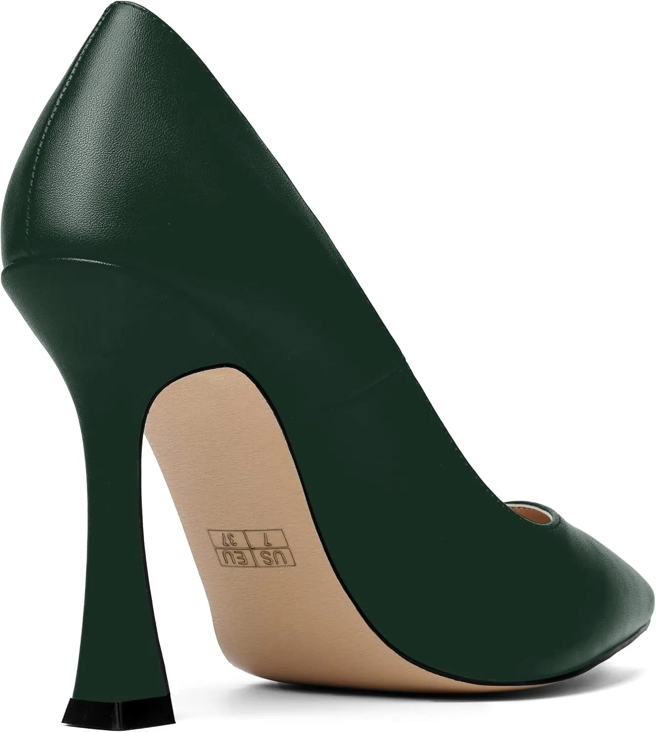 AMBELIGHT Womens Solid Dress Slip On Matte Elegant Pointed Toe Stiletto High Heel Pumps Shoes 4 Inch