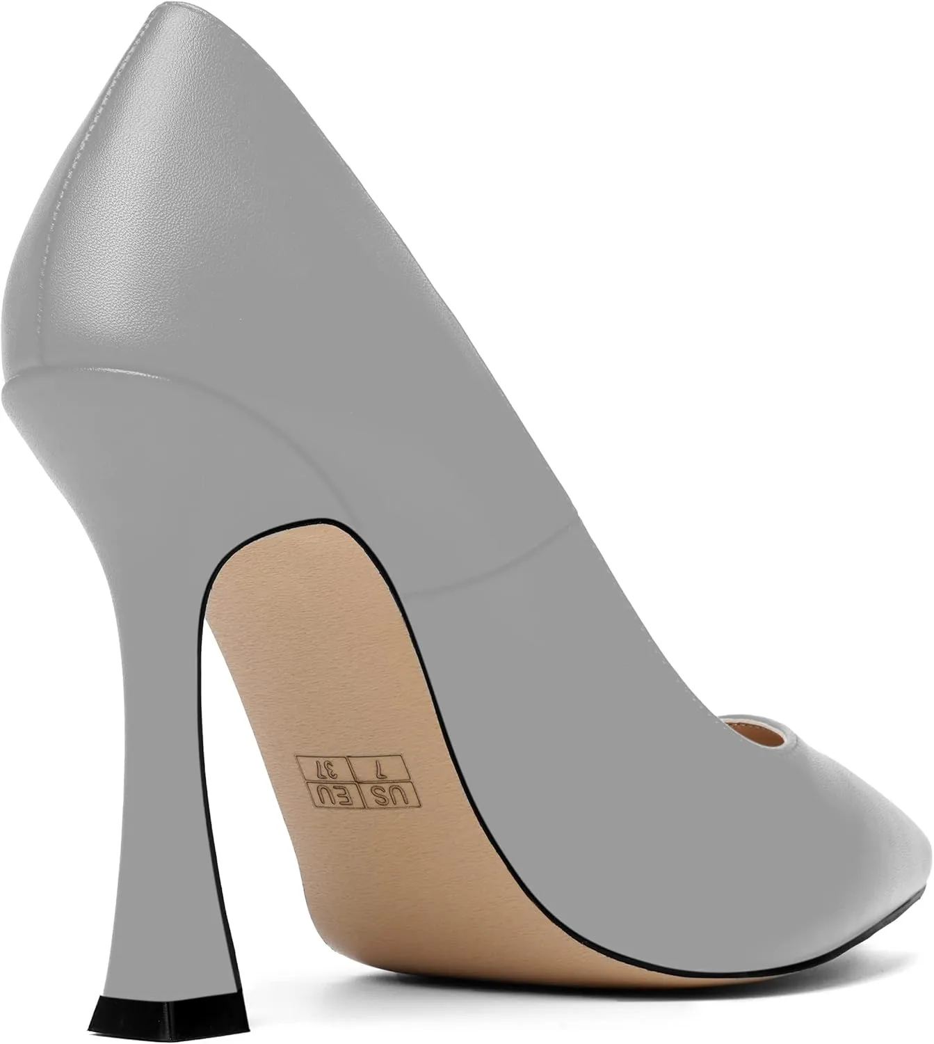 AMBELIGHT Womens Solid Dress Slip On Matte Elegant Pointed Toe Stiletto High Heel Pumps Shoes 4 Inch