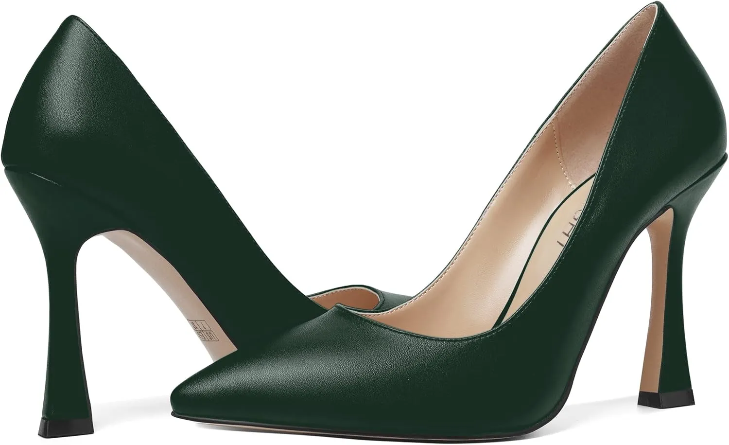 AMBELIGHT Womens Solid Dress Slip On Matte Elegant Pointed Toe Stiletto High Heel Pumps Shoes 4 Inch