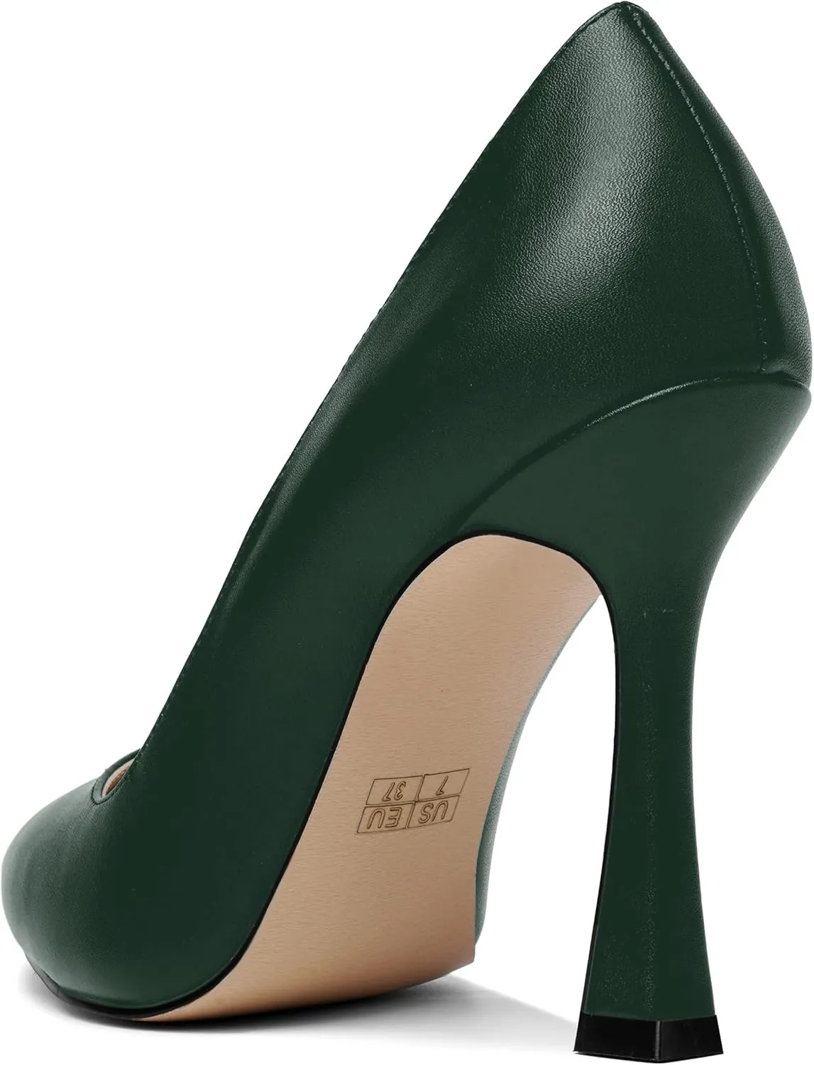 AMBELIGHT Womens Solid Dress Slip On Matte Elegant Pointed Toe Stiletto High Heel Pumps Shoes 4 Inch