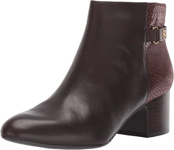 Anne Klein Women's Hilda Ankle Boot, Brown, 10 M US
