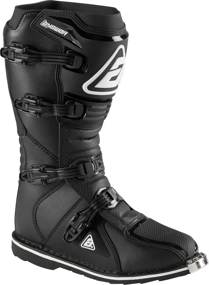 Answer Racing 445174 Powersports Motocross Protection Gear: AR1 Boots, Black, Size 7, 1 Pair