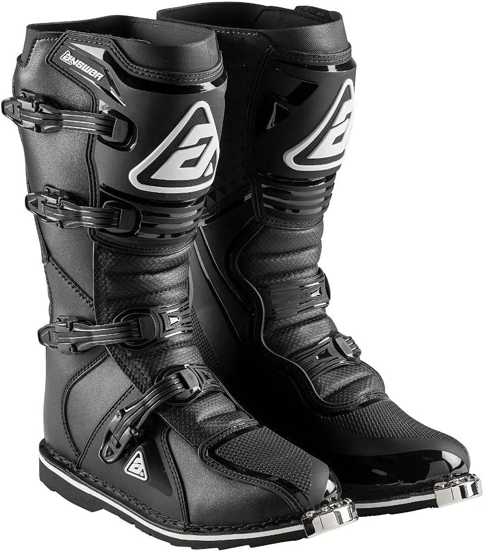 Answer Racing 445174 Powersports Motocross Protection Gear: AR1 Boots, Black, Size 7, 1 Pair