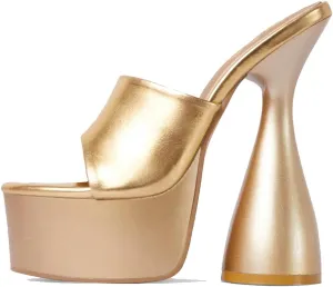 anteikira Women's High Heels Fashion Platform Ankle Straps Special Heel Round Open Toe Stone Pattern Summer Shopping Work Pumps