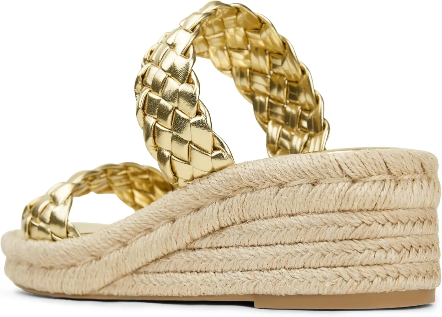 Arromic Women's Platform Wedge Sandals Braided Strap Slide Sandals for Women Casual Slip on Platform Wedges Slides Open Toe Beach Summer Sandals