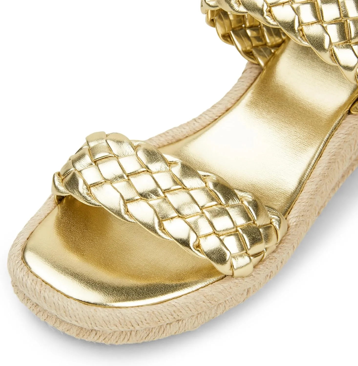 Arromic Women's Platform Wedge Sandals Braided Strap Slide Sandals for Women Casual Slip on Platform Wedges Slides Open Toe Beach Summer Sandals