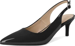 AUMOTED Women's Mid Heel Pumps Slingback Heels Stylish Low Heel Pumps Elegant Pointed Toe Heels for Wedding 2.5 Inch Dressy Pumps