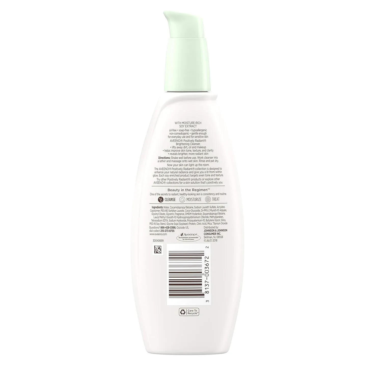 Aveeno Active Naturals Positively Radiant Cleanser, 6.7 Fl Oz