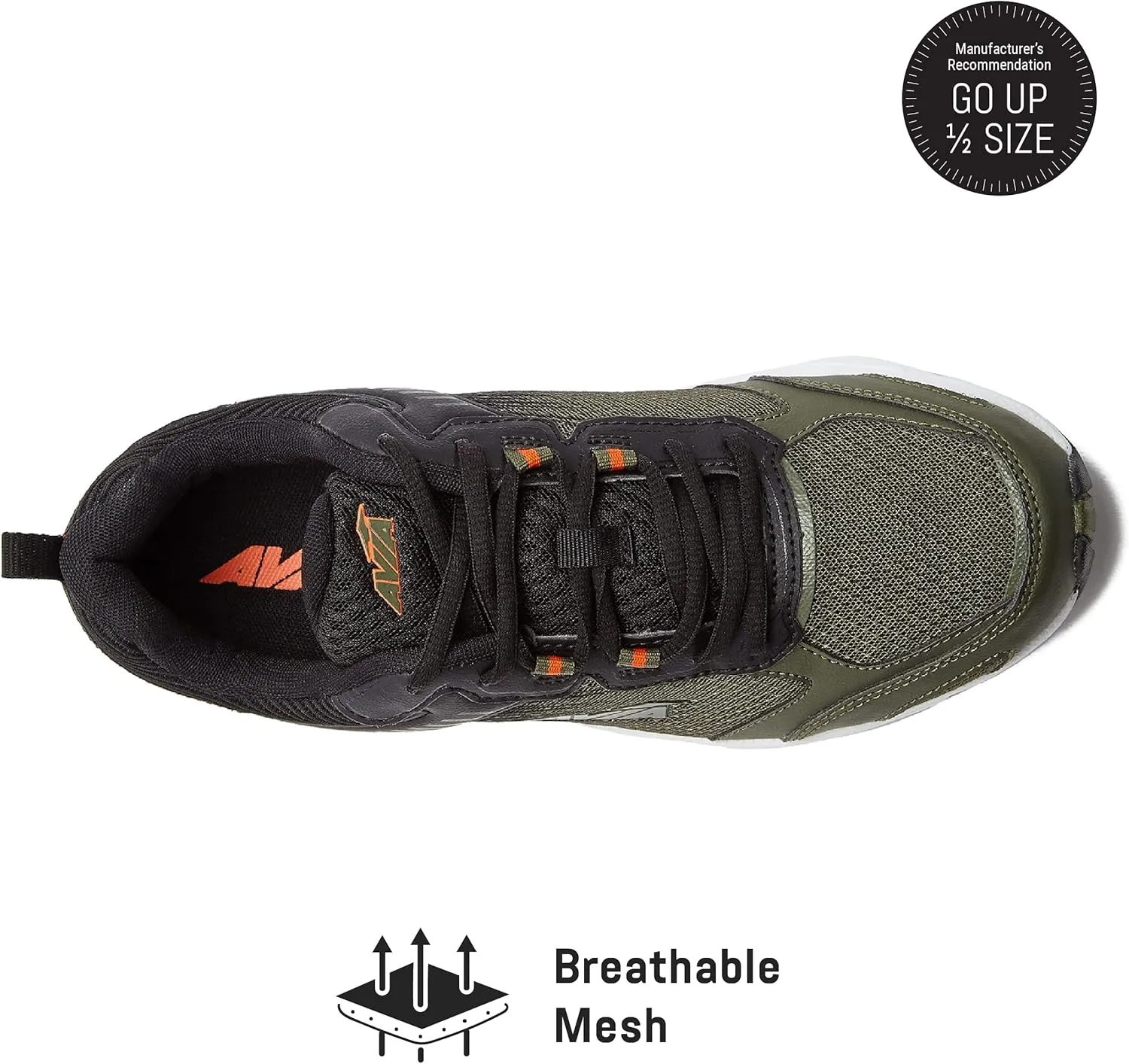 Avia Forte 2.0 Men’s Running Shoes, Lightweight Trail or Running Athletic Sneakers for Men - Green, Black or Grey