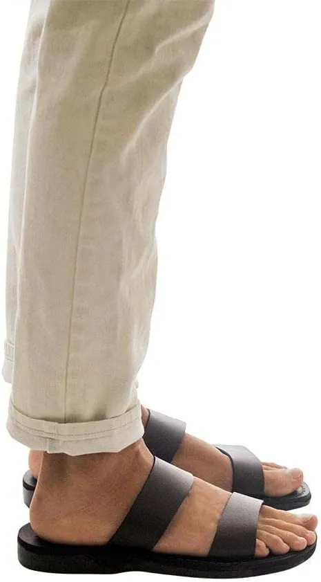 Aviv - Leather Double Strap Sandal - Mens Sandals