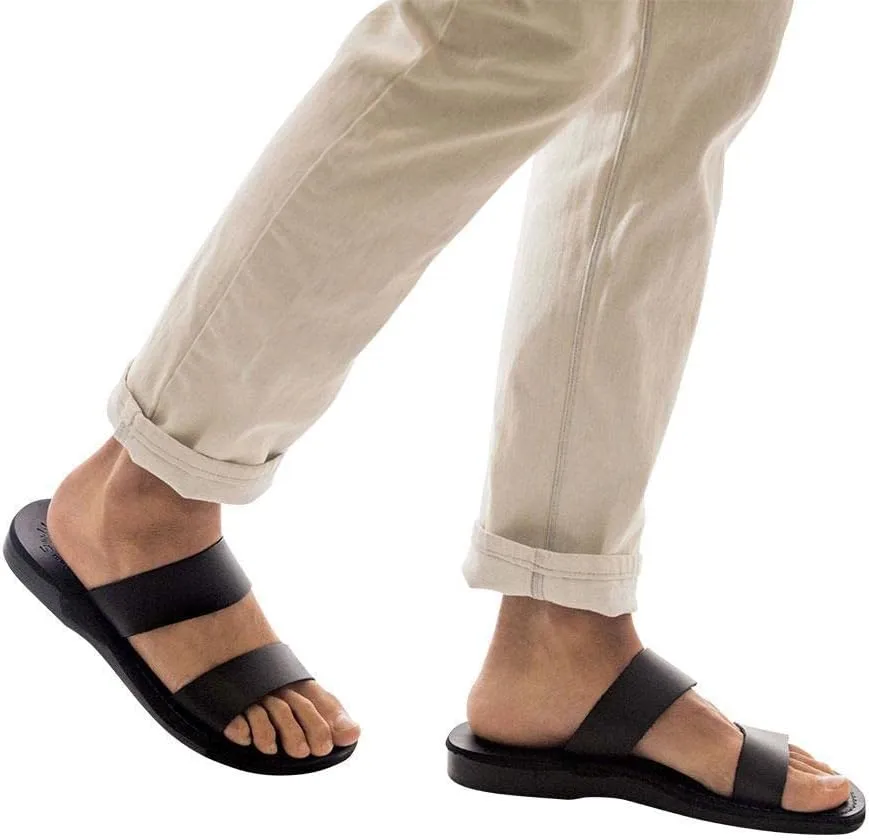 Aviv - Leather Double Strap Sandal - Mens Sandals