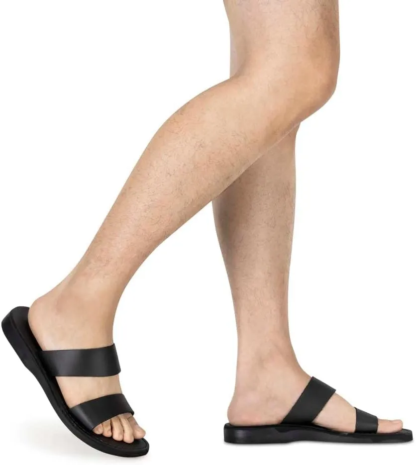 Aviv - Leather Double Strap Sandal - Mens Sandals