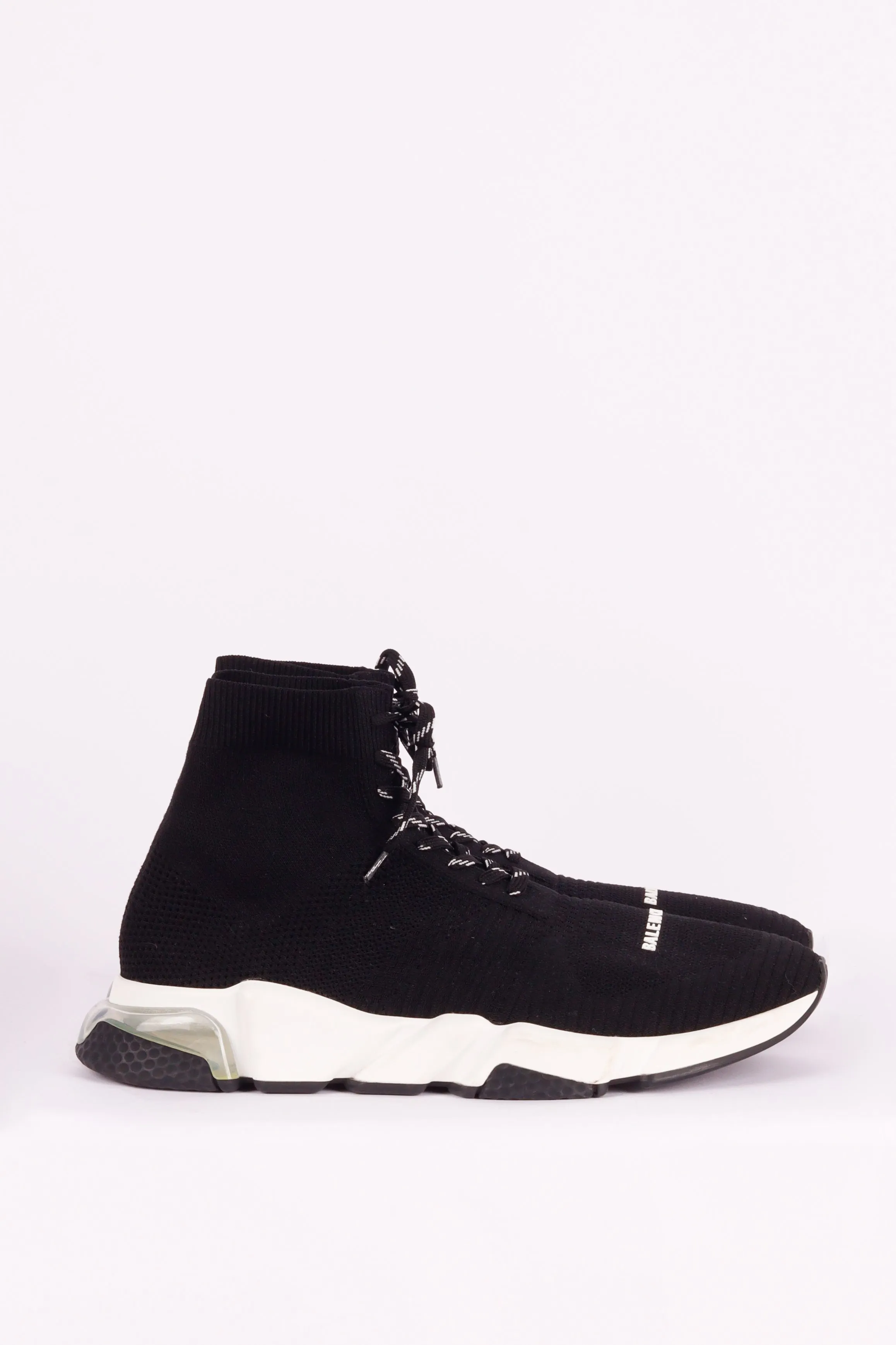 Balenciaga FW21 'Speed Lace Up Clear Sole' Trainer Black/White (2021)