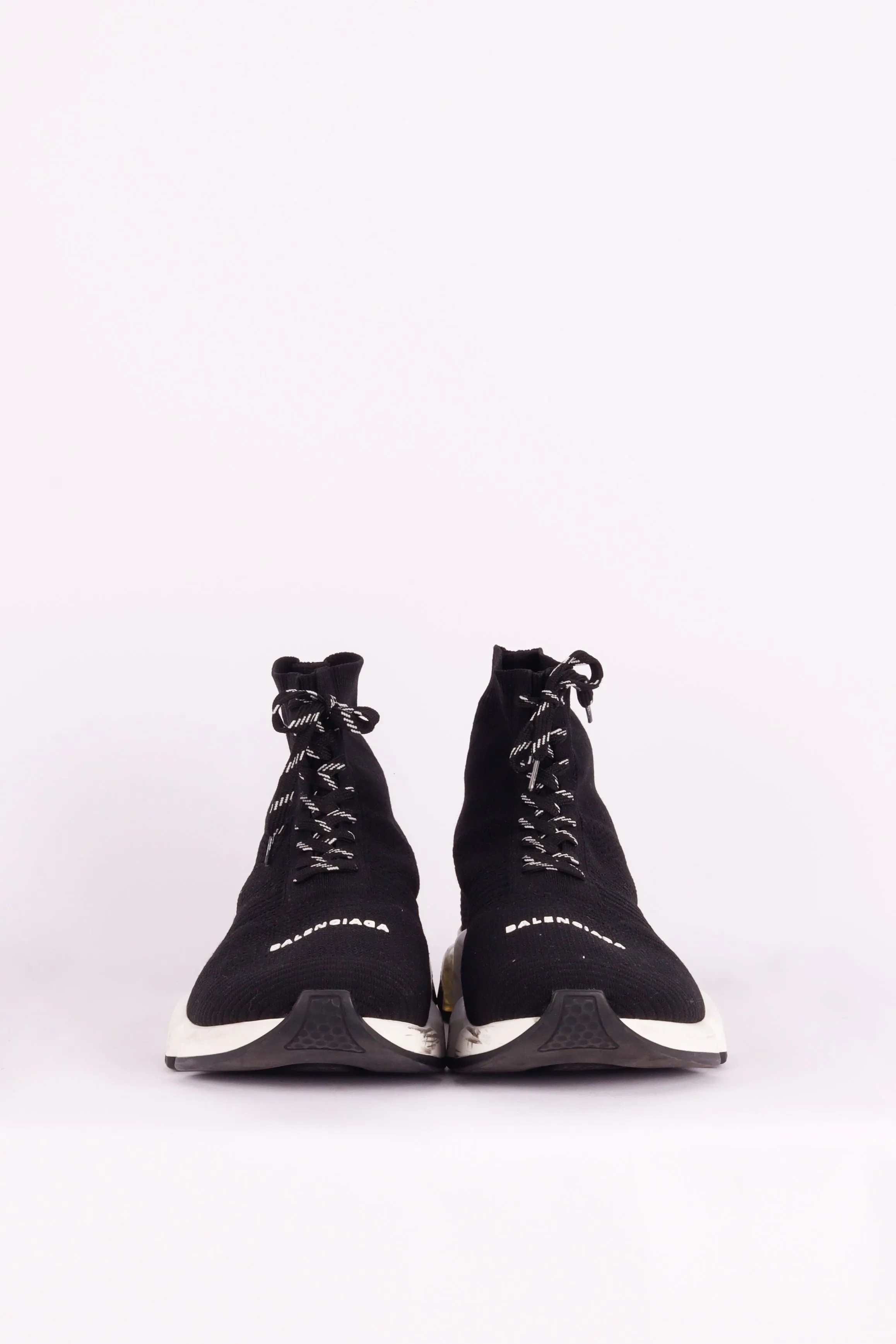 Balenciaga FW21 'Speed Lace Up Clear Sole' Trainer Black/White (2021)