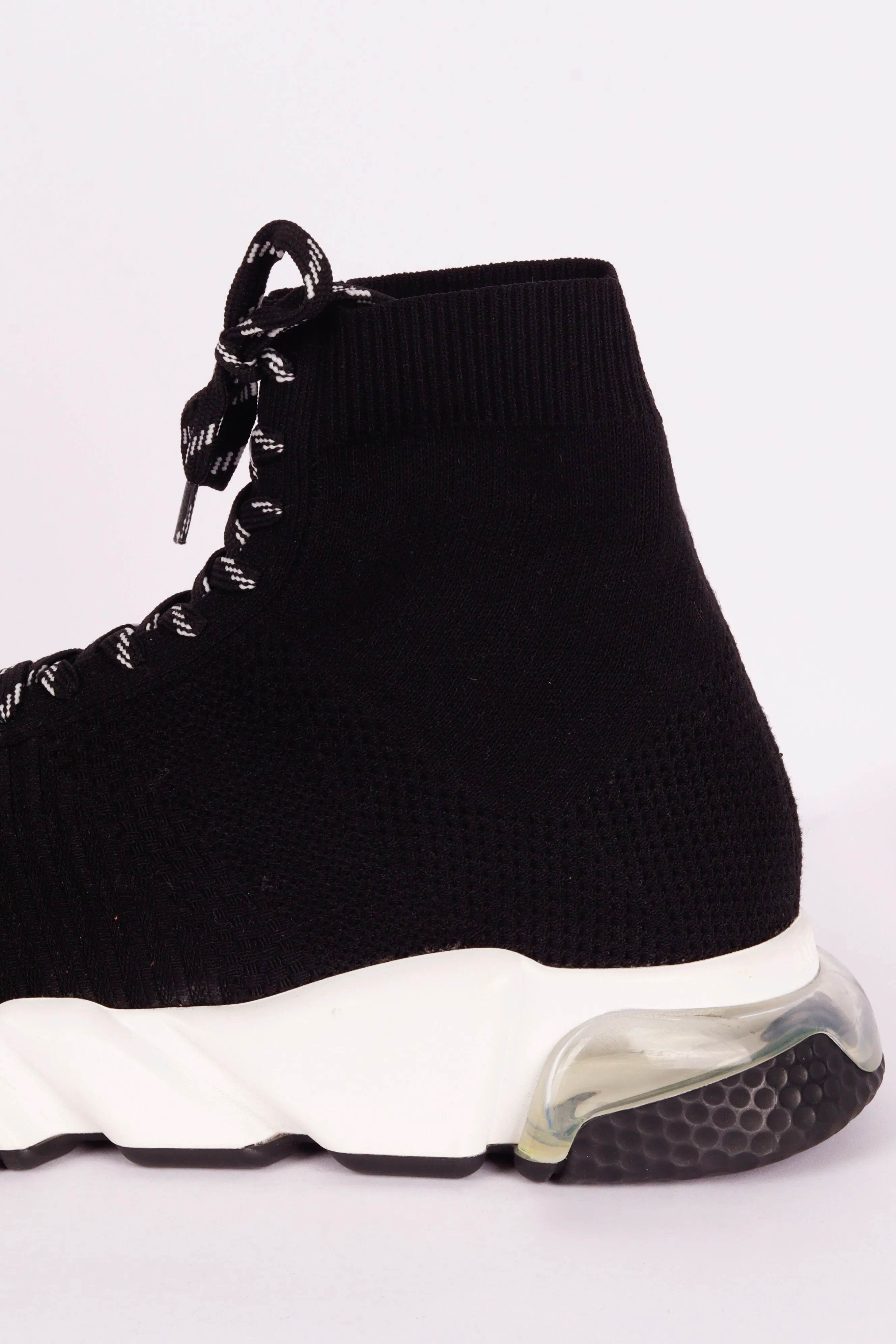 Balenciaga FW21 'Speed Lace Up Clear Sole' Trainer Black/White (2021)