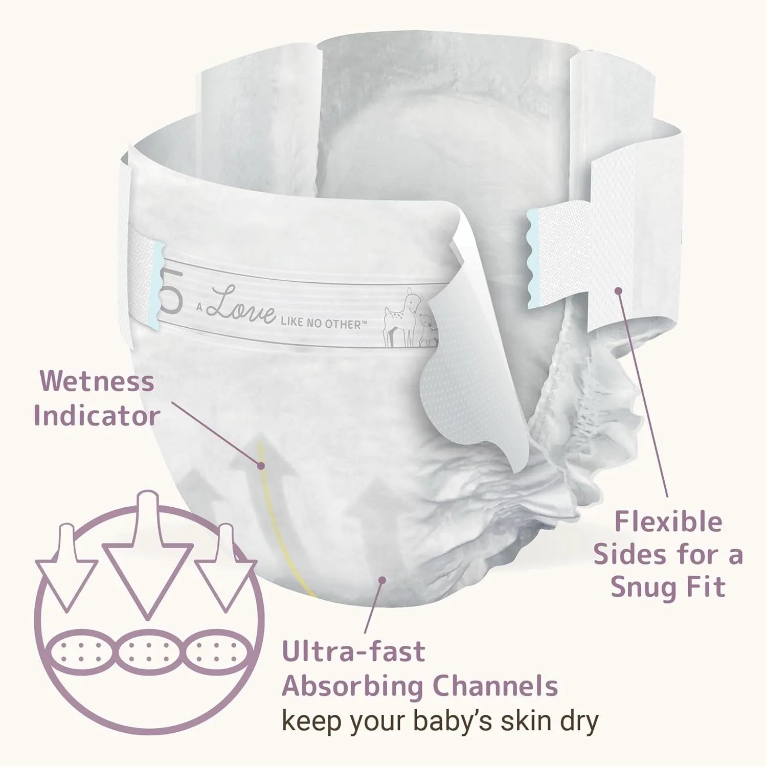 Bambo Nature Premium Eco-Friendly Baby Diapers, Size 5 (27-40 Lbs), 150 Count (6 Packs of 25)