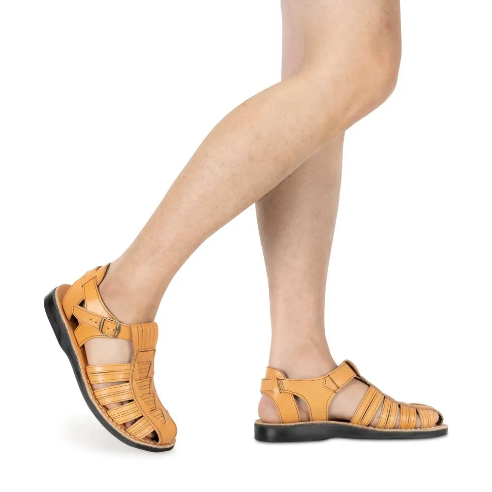 Barak - Leather Closed Toe Sandal | Tan