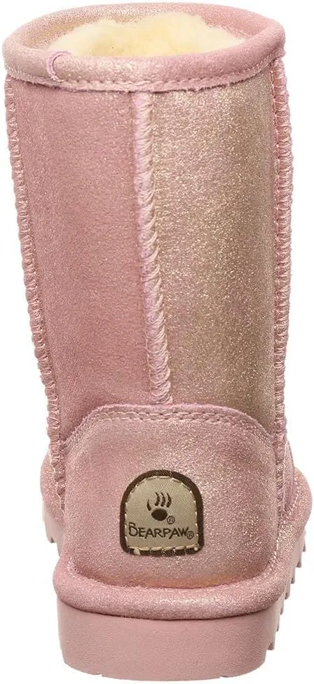 BEARPAW Elle Exotic Youth Multiple Colors | Youth's Boot Classic Suede | Youth's Slip On Boot | Comfortable Winter Boot