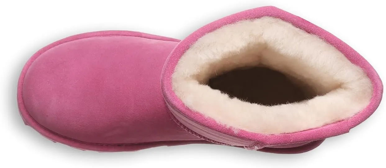 BEARPAW Women's Elle Short Multiple Colors | Women's Boot Classic Suede | Women's Slip On Boot | Comfortable Winter Boot