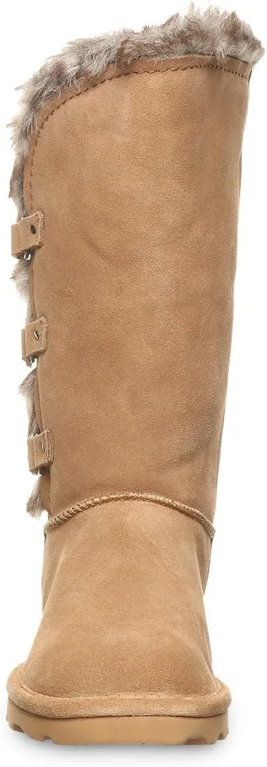 BEARPAW Women's Emery Classic Suede Slip on Winter Boot Snow