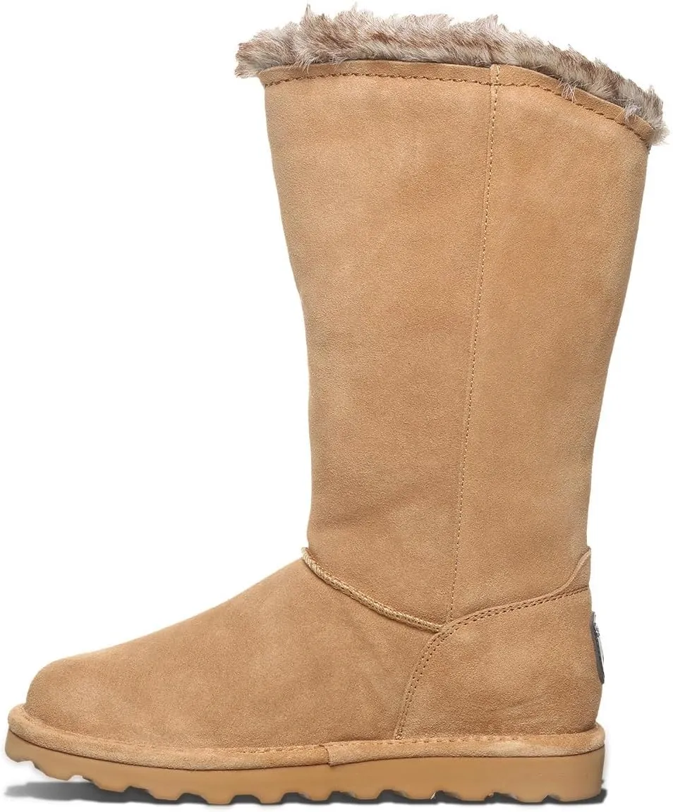 BEARPAW Women's Emery Classic Suede Slip on Winter Boot Snow