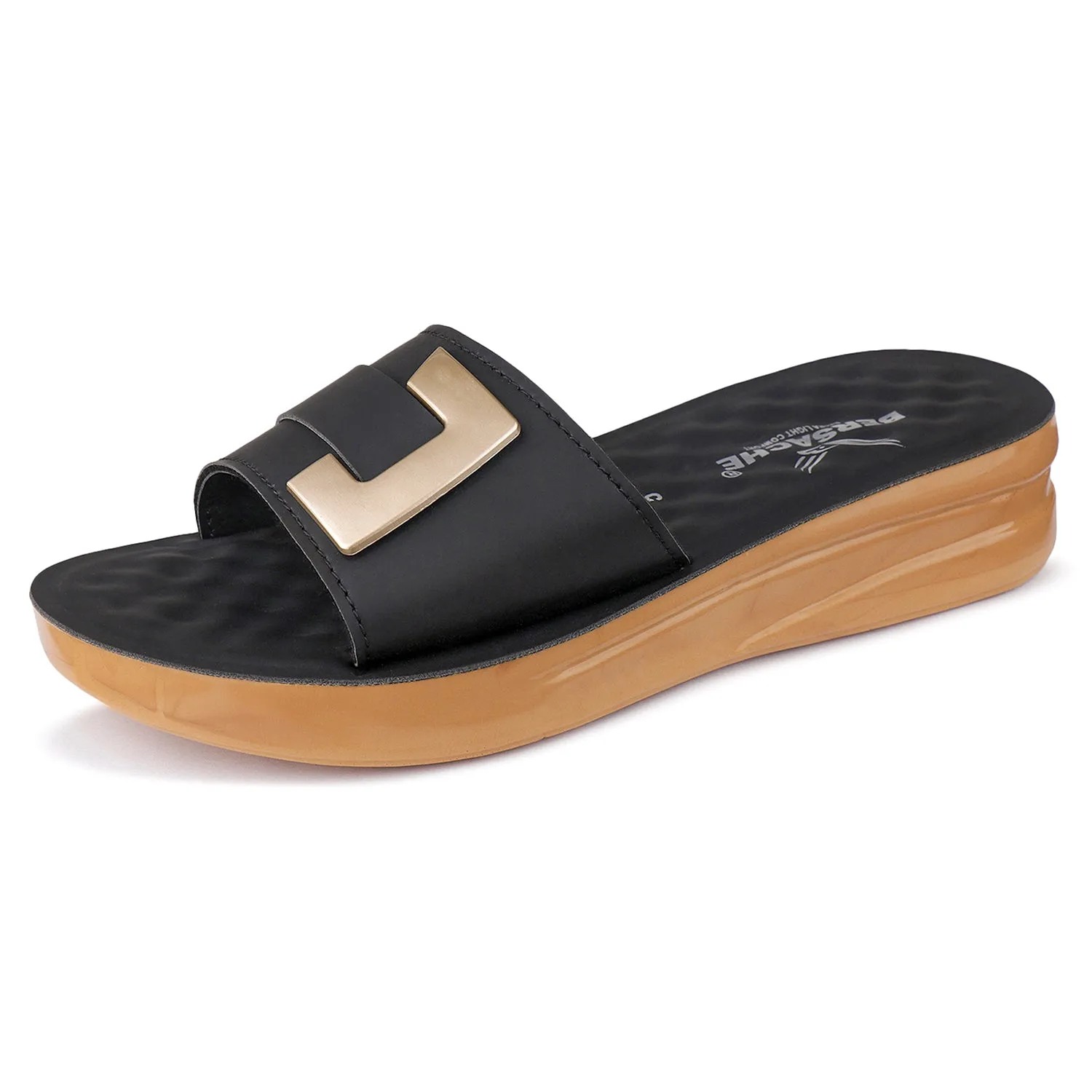 Bersache Extra Soft Classic Casual with  Regular wear with Ultra Soft & Flexibility Technology Flip Flop For Women's/Girl's-(6155-Black)