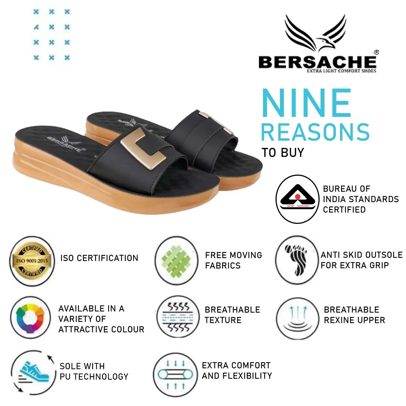 Bersache Extra Soft Classic Casual with  Regular wear with Ultra Soft & Flexibility Technology Flip Flop For Women's/Girl's-(6155-Black)