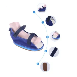 BESTYASH Foot Fracture Protective Shoes Durable Gypsum Cover for Broken Toes Comfortable Medical Walking Boot for Adults S Blue for Quick and Ankle Support