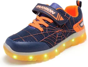 BFOEL Spider Light up Shoes for Boys Girls Walking Sneaker with USB Charging Birthday Thanksgiving Christmas Day Best Gift